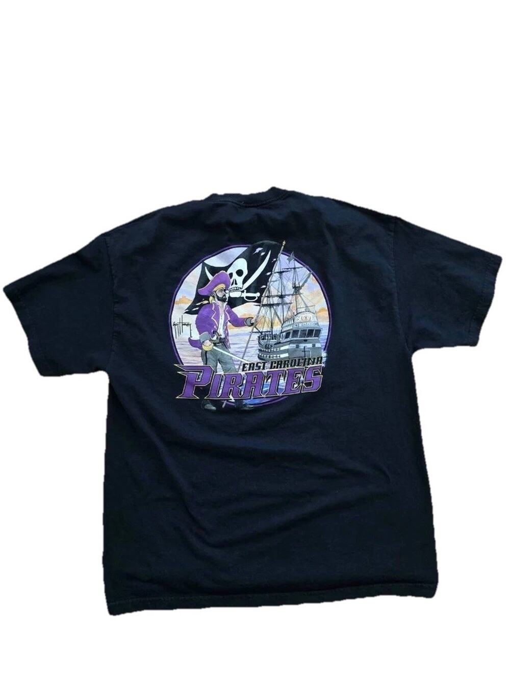 Guy Harvey East Carolina Pirate Shirts for Men Black  X-large A001294